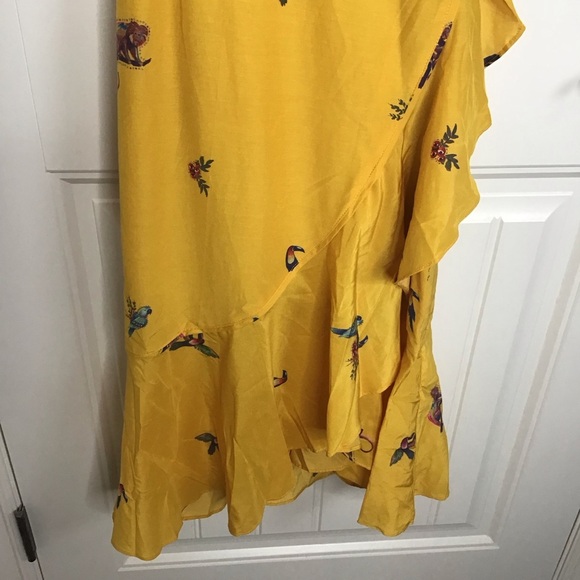 NWT Farm Rio Jungle Tucanos Silk Blend Wrap Dress Size X-Small. - Picture 10 of 11